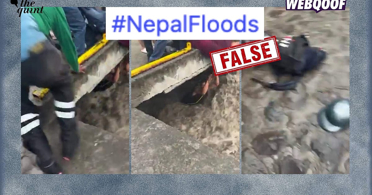 Video From Mexico Falsely Shared as One of Man Being Washed Away in Nepal Floods