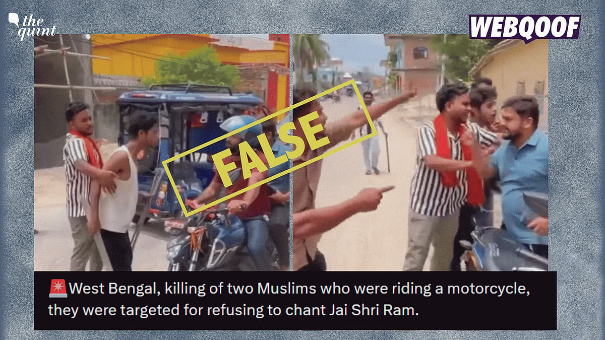 <div class="paragraphs"><p>A video of a fight is going viral on social media, falsely claiming to show an incident that happened in West Bengal where two Muslim men were killed for refusing to chant 'Jai Shri Ram'.</p></div>