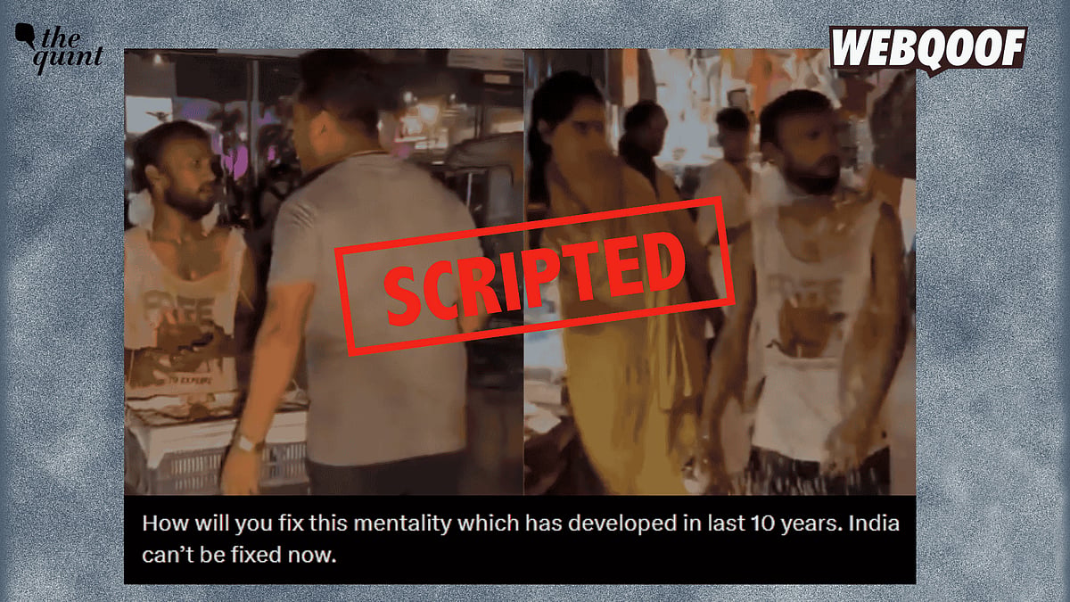 <div class="paragraphs"><p>A video is going viral on social media, falsely claiming to show a man flipping a food vendor's tray and then assaulting him by throwing the food at him.</p></div>