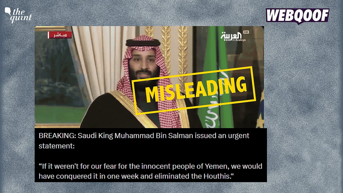 <div class="paragraphs"><p>An old video is going viral on social media, with the false claim that it shows a recent statement made by Saudi Arabia's King Mohammed bin Salman Al Saud about 'conquering Yemen'.</p></div>