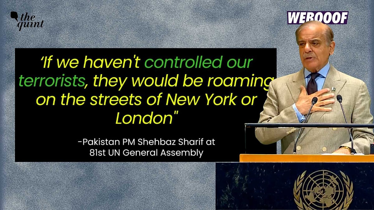 <div class="paragraphs"><p>An old video of Pakistani PM Shehbaz Sharif's speech has gone viral with the false claim that he claimed to have controlled 'their terrorists' during the ongoing UN General Assembly session.</p></div>