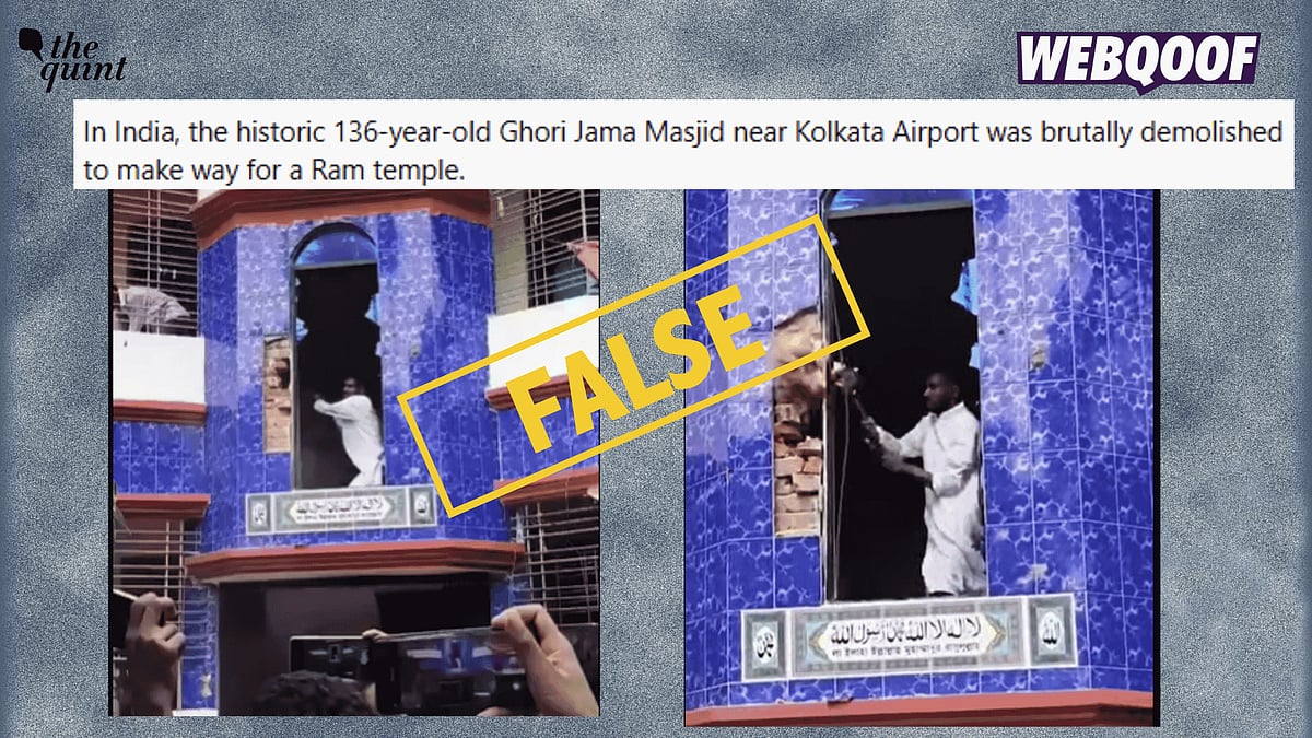 <div class="paragraphs"><p>A video from Bangladesh is going viral on social media, falsely claiming to show a 136-year-old mosque being demolished in Kolkata to build a Ram temple.</p></div>