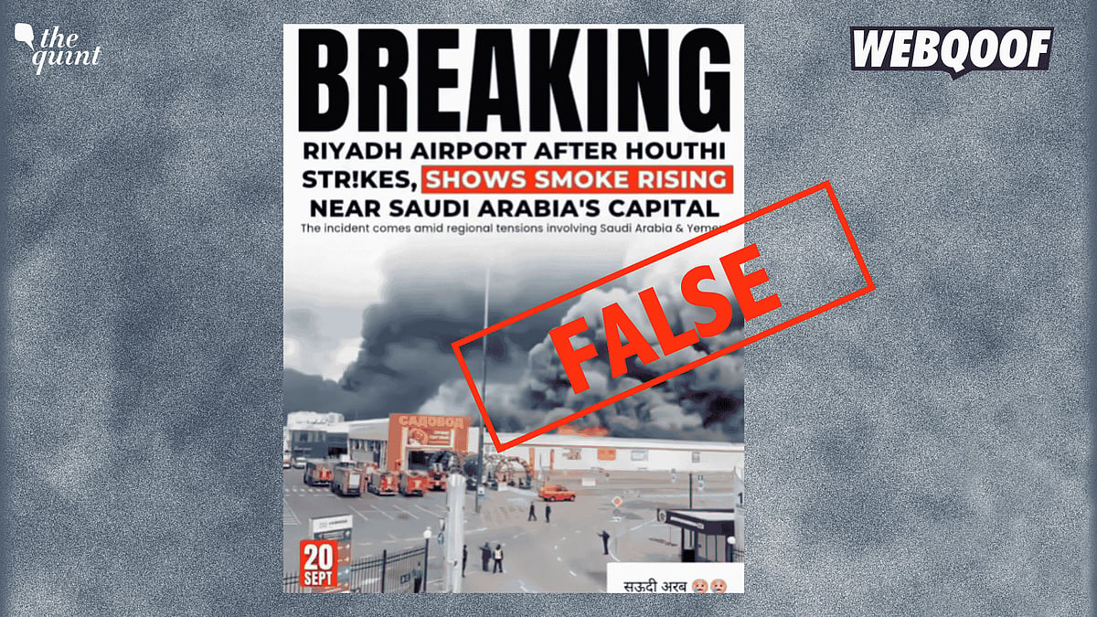 <div class="paragraphs"><p>A video is making the rounds on social media, falsely claiming to show Riyadh Airport in Saudi Arabia ablaze after Houthi strikes. </p></div>