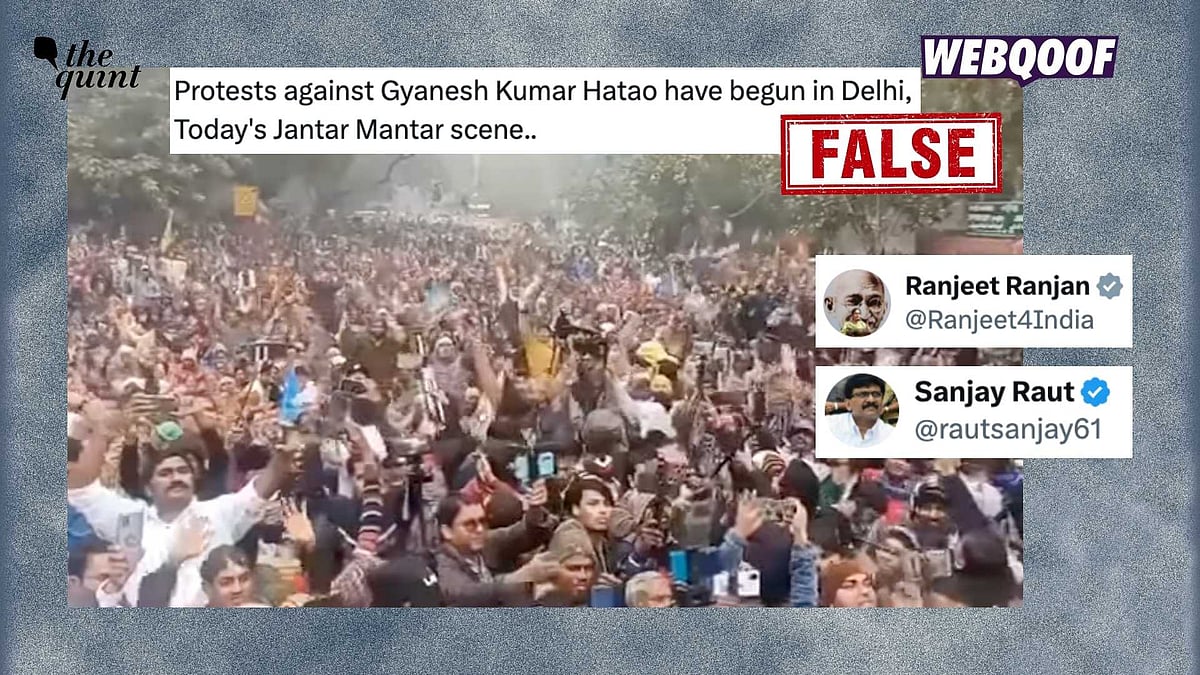 <div class="paragraphs"><p>An old, unrelated video is being widely shared with the false claim that it shows visuals of the ongoing protest demanding CEC Gyanesh Kumar's resignation at Delhi's Jantar Mantar.</p></div>