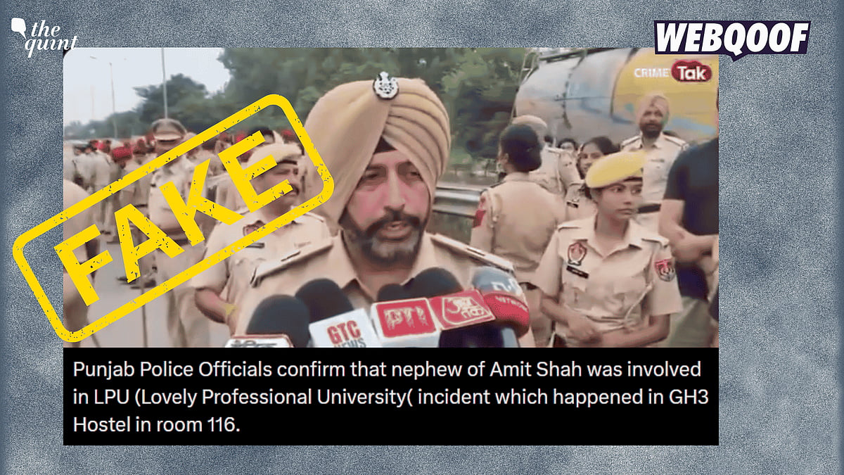 <div class="paragraphs"><p>An AI-altered video shared on social media claims to show a Punjab police official stating that a BJP worker and Amit Shah's relative were involved in the alleged Lovely Professional University assault incident.</p></div>