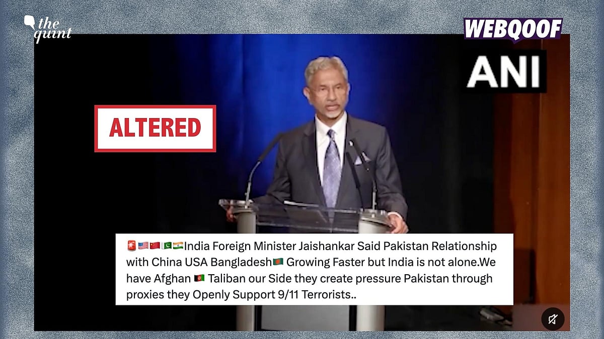 <div class="paragraphs"><p>An edited video is being shared to falsely claim that EAM S Jaishankar said that India has the Afghan Taliban on its side to put pressure on Pakistan.</p></div>