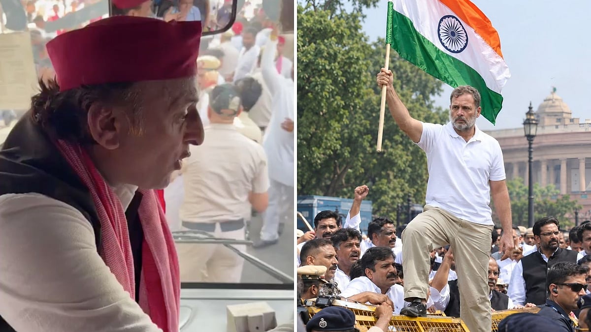 <div class="paragraphs"><p>Anti-Gyanesh Protests: Scores Detained as Rahul, Oppn MPs March to ECI Office</p></div>