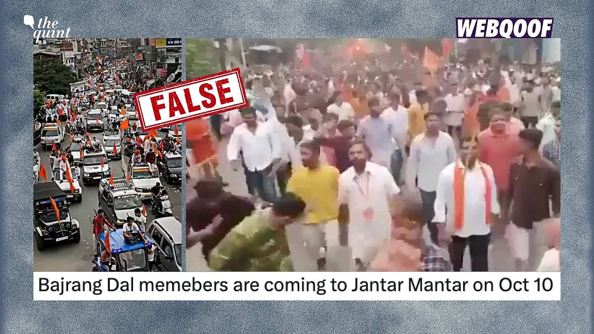 <div class="paragraphs"><p>A set of old, unrelated videos have gone viral with the false claim that they show visuals of the Bajrang Dal reaching Jantar Mantar for the upcoming protest on 10 October.</p></div>
