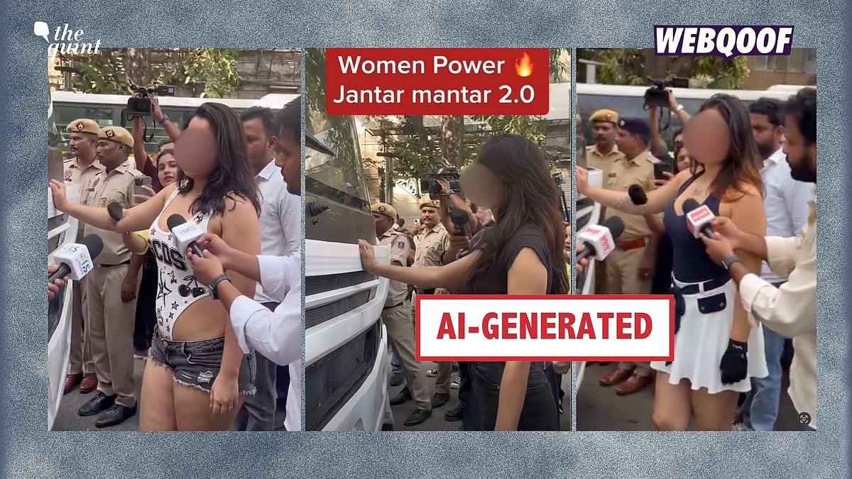 <div class="paragraphs"><p>AI-generated videos are being shared to falsely claim that they show real women standing in front of buses during the ongoing CJP-led protests at Jantar Mantar.</p></div>