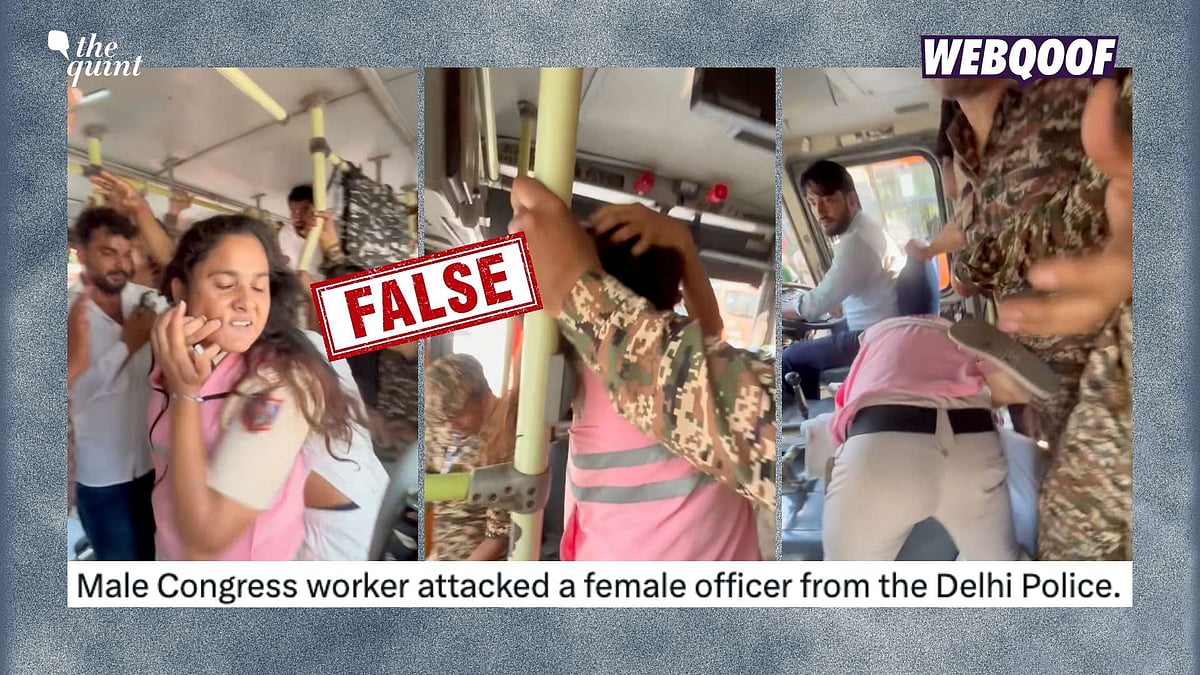 <div class="paragraphs"><p>A video of a fight between a woman protester and a cop is being shared with the false claim that it shows a male Congress worker attacking a female Delhi Police officer.</p></div>