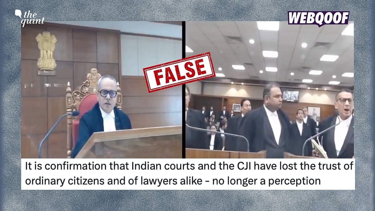 <div class="paragraphs"><p>An old video from Ranchi High Court is being shared with the false claim that it shows a heated exchange between a Supreme Court lawyer and the CJI.</p></div>