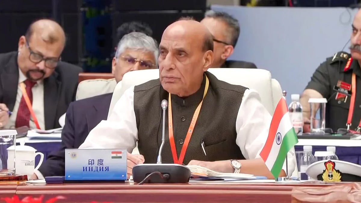 <div class="paragraphs"><p>Defence Minister Rajnath Singh calls for a unified, uncompromising approach to terrorism at the SCO Heads of Government meeting.</p></div><div class="paragraphs"></div>