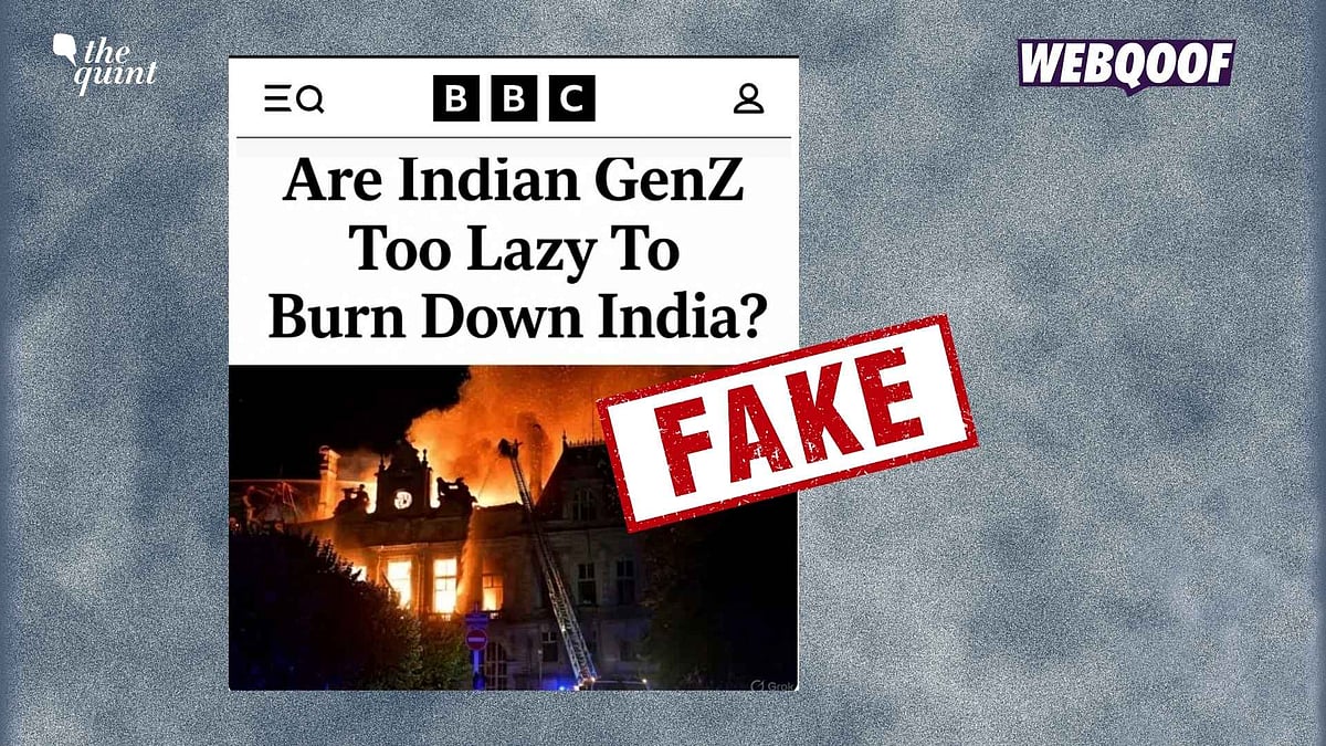<div class="paragraphs"><p>A fake image is being shared to falsely claim that the BBC published an article about Indian Gen-Z being 'too lazy' to burn down the country.</p></div>
