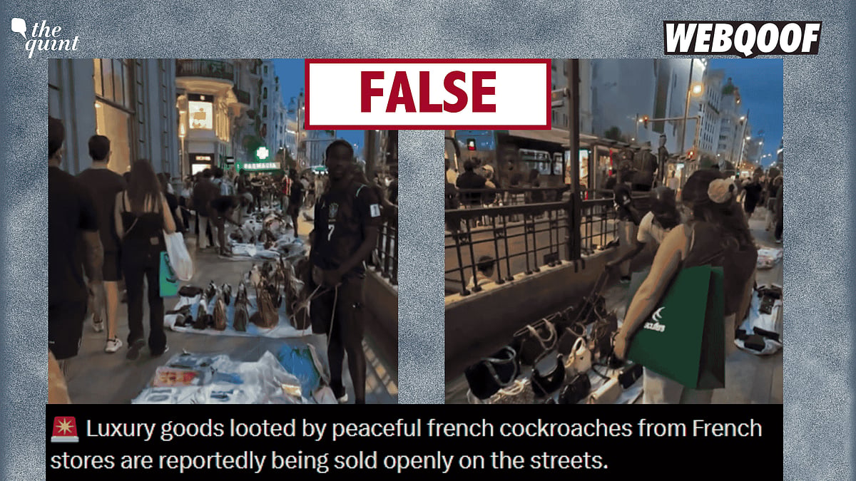 <div class="paragraphs"><p>A video is going viral on social media, falsely claiming to show the luxury goods looted by French protesters from stores in France being sold on the streets.</p></div>