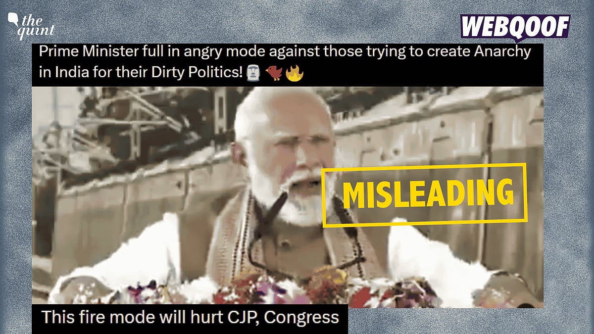 <div class="paragraphs"><p>A video is going viral on social media, falsely claiming to show recent footage of PM Narendra Modi reacting to the anti-CEC movement and calling out the INC leaders. </p></div>