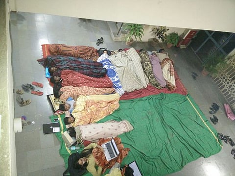 Hyderabad varsity students sleep in admin wing to protest against suspension of Dalit students