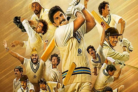 Actor Ranveer Singh essays the role of former cricketer Kapil Dev in the poster of his upcoming film '83'