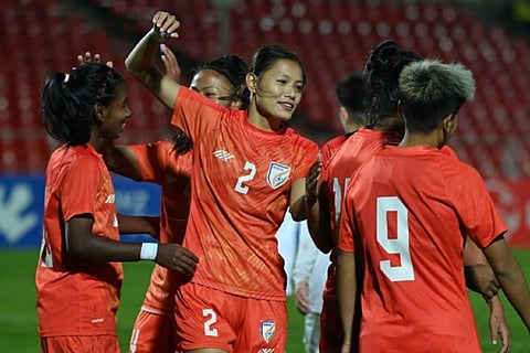India rout Kyrgyz Republic again; march into AFC Women's Olympic Qualifiers Round 2 in style.