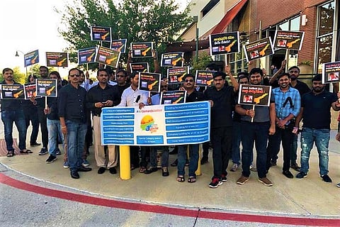 Telugu film industry must take a stand on Andhra special status: NRIs protest in US