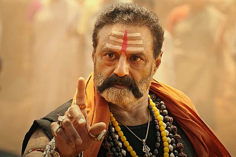 A screengrab from Akhanda trailer featuring Nandamuri Balakrishna
