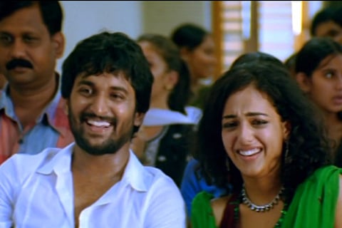 Nani and Nithya Menen in Ala Modalaindi