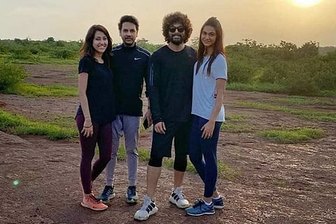 Allu Arjun with friends