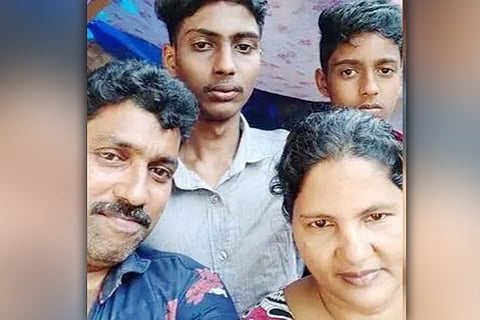 Rajan and Ambili with sons