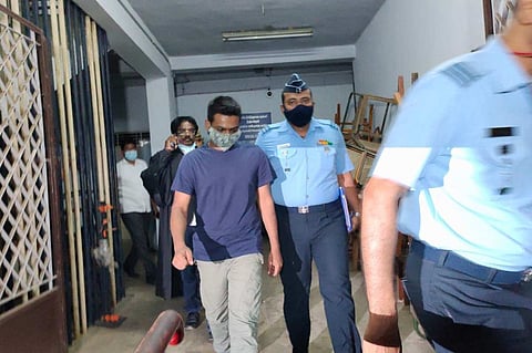 Rape Accused IAF Officerl Amitesh from the Air Force Administrative College in Coimbatore in court