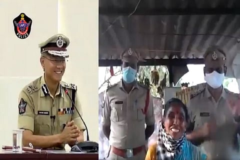 Andhra DGP salutes woman who offered soft drinks to cops amid lockdown