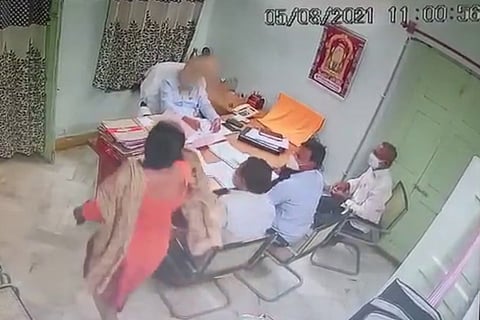 A screenshot from the CCTV footage