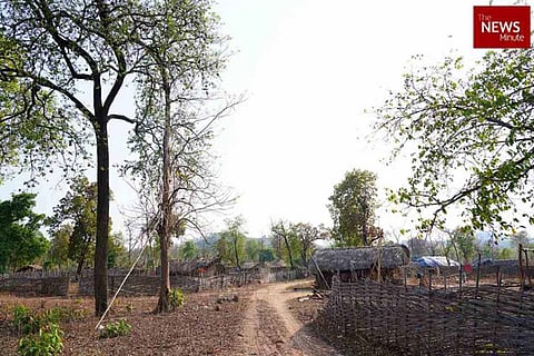 A mud road leading to a remote tribal hamlet in Andhra Pradesh