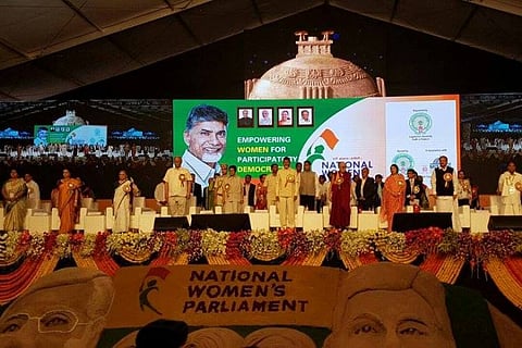 With 10,000 delegates, National Women’s Parliament begins in Andhra capital Amaravati