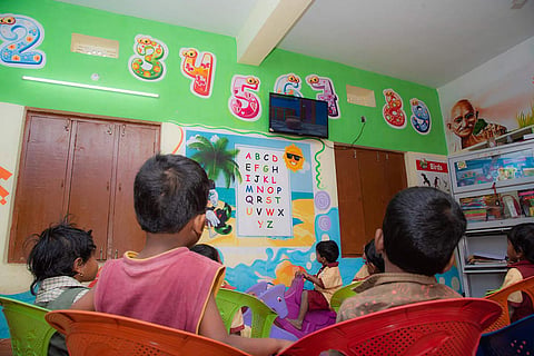 Children in an anganwadi centre in India