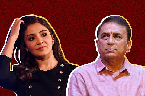 Anushka Sharma and Sunil Gavaskar 