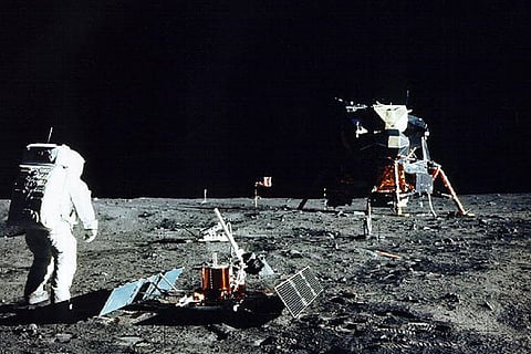 Apollo 11 after landing on the moon