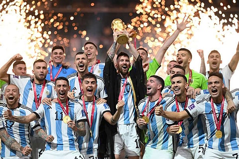 Argentina lift FIFA World Cup trophy