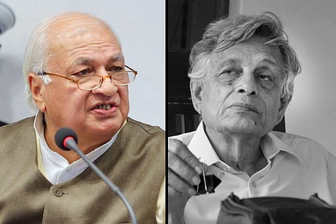Kerala Governor Arif Mohammed Khan and Prof Irfan Habib
