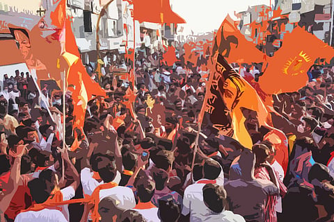Representative image of Bajrang Dal activists