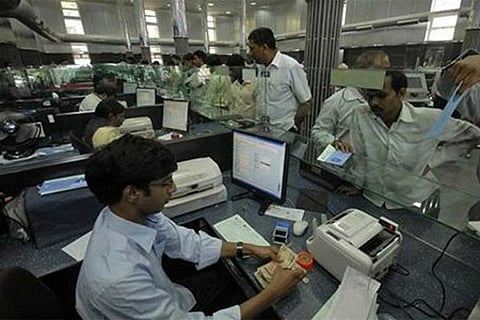 Cashier at a bank