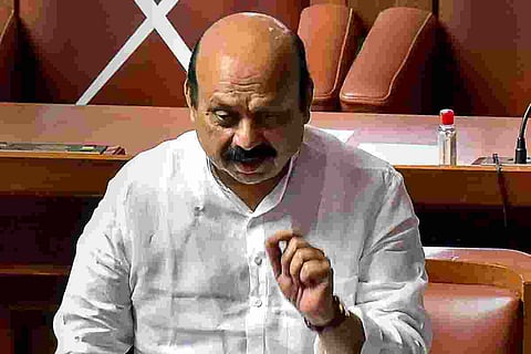 File image of Karnataka Chief Minister Basavaraj Bommai speaking in Assembly