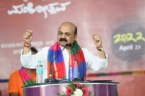 Basavaraj Bommai on stage