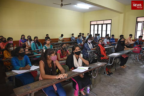 Students of Basaveshwara PU College in Bengaluru