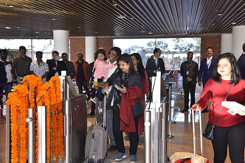 People at Bengaluru airport