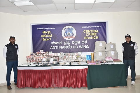 CCB police with the drugs seized