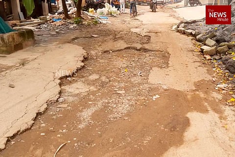 Potholed-road in Bengaluru
