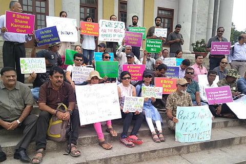 ‘Bring back ACF Ravindra’: K’taka activists stage protest over transfer order