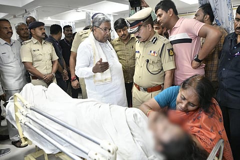 CM Siddaramaiah visiting St Martha's Hospital