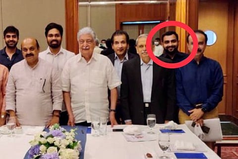 Bharat Bommai with industry leaders with father and CM Basavaraj Bommai
