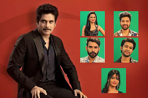 Bigg Boss host Nagarjuna and contestants 