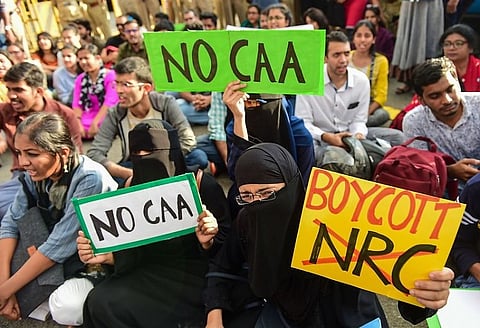 People protesting against CAA and NRC